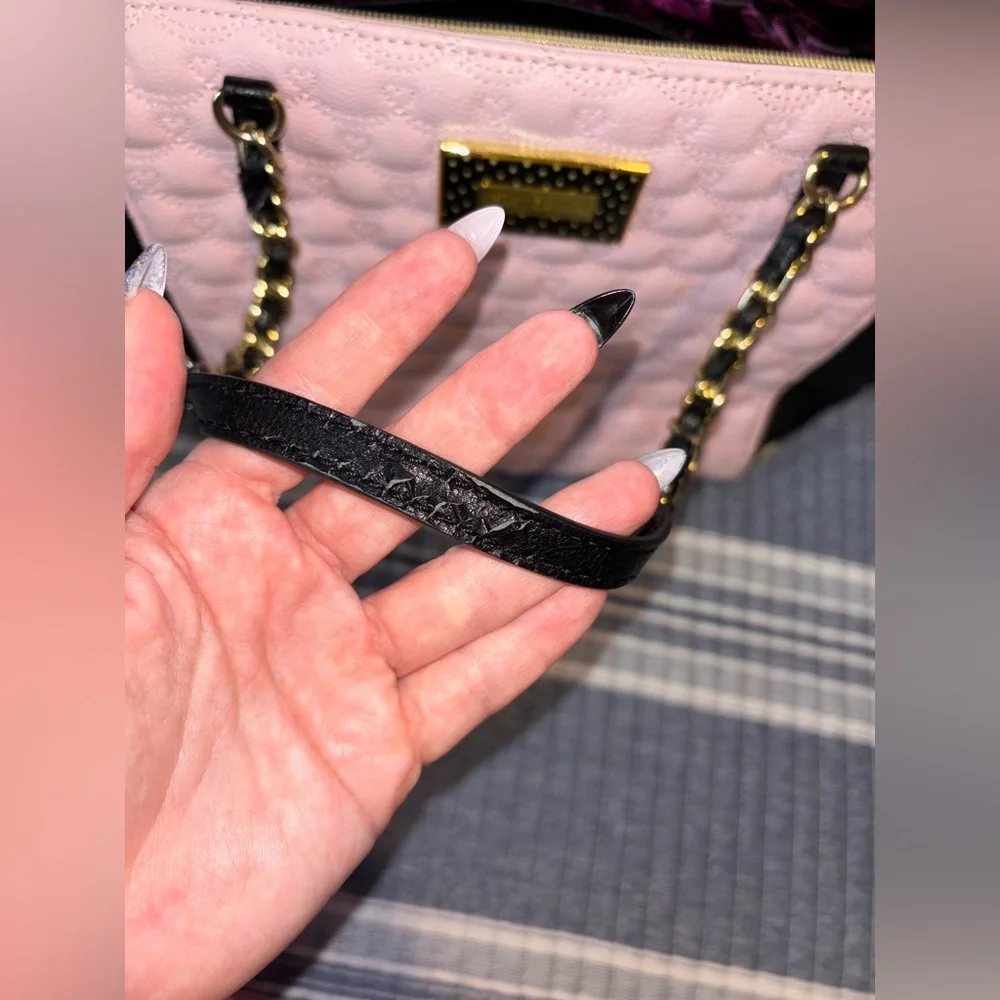 Betsey Johnson Black and Pink tote bag - Picture 7 of 8